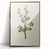Vintage Grunge Botanical Print - Minimalist Greenery Canvas Wall Art