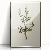 Vintage Grunge Botanical Print - Minimalist Greenery Canvas Wall Art