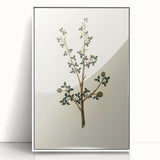 Vintage Grunge Botanical Print - Minimalist Greenery Canvas Wall Art