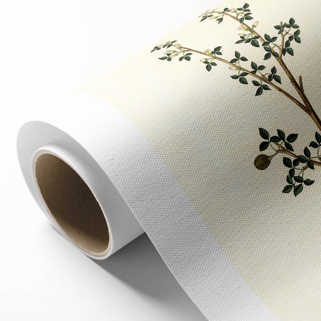 Vintage Grunge Botanical Print - Minimalist Greenery Canvas Wall Art