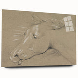 Grunge Aesthetic Art - Horse Sketch Canvas for Modern Decor Style