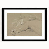 Grunge Aesthetic Art - Horse Sketch Canvas for Modern Decor Style