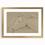 Grunge Aesthetic Art - Horse Sketch Canvas for Modern Decor Style