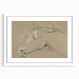 Grunge Aesthetic Art - Horse Sketch Canvas for Modern Decor Style