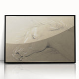 Grunge Aesthetic Art - Horse Sketch Canvas for Modern Decor Style