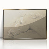 Grunge Aesthetic Art - Horse Sketch Canvas for Modern Decor Style