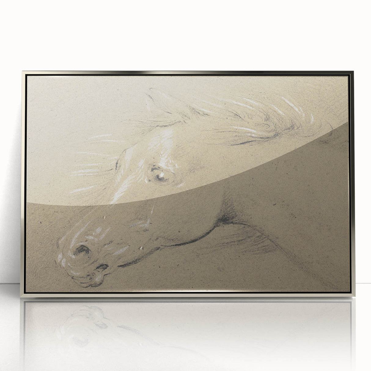 Grunge Aesthetic Art - Horse Sketch Canvas for Modern Decor Style