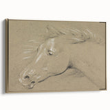 Grunge Aesthetic Art - Horse Sketch Canvas for Modern Decor Style