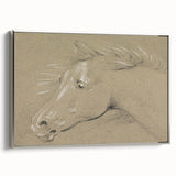 Grunge Aesthetic Art - Horse Sketch Canvas for Modern Decor Style