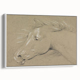 Grunge Aesthetic Art - Horse Sketch Canvas for Modern Decor Style