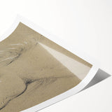 Grunge Aesthetic Art - Horse Sketch Canvas for Modern Decor Style