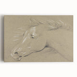 Grunge Aesthetic Art - Horse Sketch Canvas for Modern Decor Style