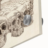 Grunge Wall Art - Skull and Tree Sketch Canvas for Dark Aesthetic Decor