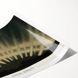 Grunge Wall Art - Abstract Aurora Borealis Canvas Print - Urban Decor