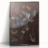 Abstract Grunge Butterfly Canvas - Edgy and Distressed Wall Art Print