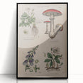 Grunge Botanical Poison Art - Vintage Mushroom and Floral Wall Print
