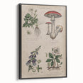 Grunge Botanical Poison Art - Vintage Mushroom and Floral Wall Print