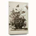 Distressed Grunge Botanical Print - Vintage Floral and Butterfly Art