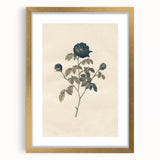 Vintage Grunge Rose Illustration - Distressed Botanical Floral Wall Art