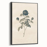 Vintage Grunge Rose Illustration - Distressed Botanical Floral Wall Art