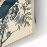 Grunge Crow and Fruit Illustration - Vintage Botanical Wall Art Print