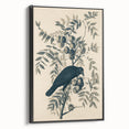 Grunge Crow and Fruit Illustration - Vintage Botanical Wall Art Print