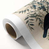 Grunge Crow and Fruit Illustration - Vintage Botanical Wall Art Print