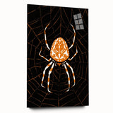 Grunge Spider and Web Art - Distressed Dark Insect Illustration Print