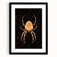 Grunge Spider and Web Art - Distressed Dark Insect Illustration Print