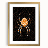 Grunge Spider and Web Art - Distressed Dark Insect Illustration Print