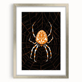 Grunge Spider and Web Art - Distressed Dark Insect Illustration Print