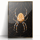 Grunge Spider and Web Art - Distressed Dark Insect Illustration Print