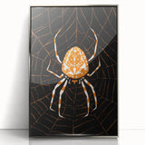 Grunge Spider and Web Art - Distressed Dark Insect Illustration Print