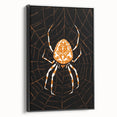 Grunge Spider and Web Art - Distressed Dark Insect Illustration Print