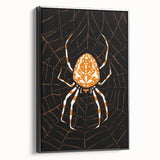 Grunge Spider and Web Art - Distressed Dark Insect Illustration Print