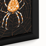 Grunge Spider and Web Art - Distressed Dark Insect Illustration Print