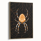 Grunge Spider and Web Art - Distressed Dark Insect Illustration Print