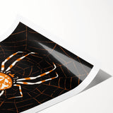 Grunge Spider and Web Art - Distressed Dark Insect Illustration Print