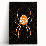 Grunge Spider and Web Art - Distressed Dark Insect Illustration Print