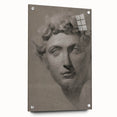 Vintage Grunge Bust Illustration - Distressed Classical Portrait Wall Art