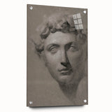 Vintage Grunge Bust Illustration - Distressed Classical Portrait Wall Art