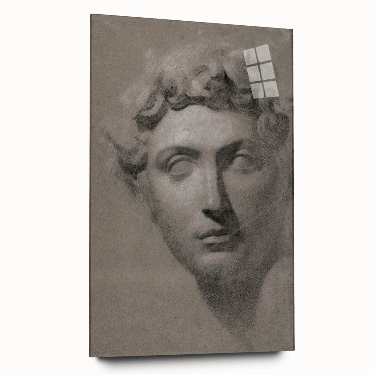 Vintage Grunge Bust Illustration - Distressed Classical Portrait Wall Art