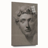 Vintage Grunge Bust Illustration - Distressed Classical Portrait Wall Art