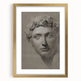 Vintage Grunge Bust Illustration - Distressed Classical Portrait Wall Art