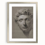 Vintage Grunge Bust Illustration - Distressed Classical Portrait Wall Art
