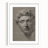 Vintage Grunge Bust Illustration - Distressed Classical Portrait Wall Art