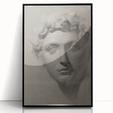 Vintage Grunge Bust Illustration - Distressed Classical Portrait Wall Art