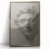 Vintage Grunge Bust Illustration - Distressed Classical Portrait Wall Art
