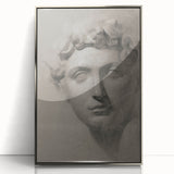 Vintage Grunge Bust Illustration - Distressed Classical Portrait Wall Art