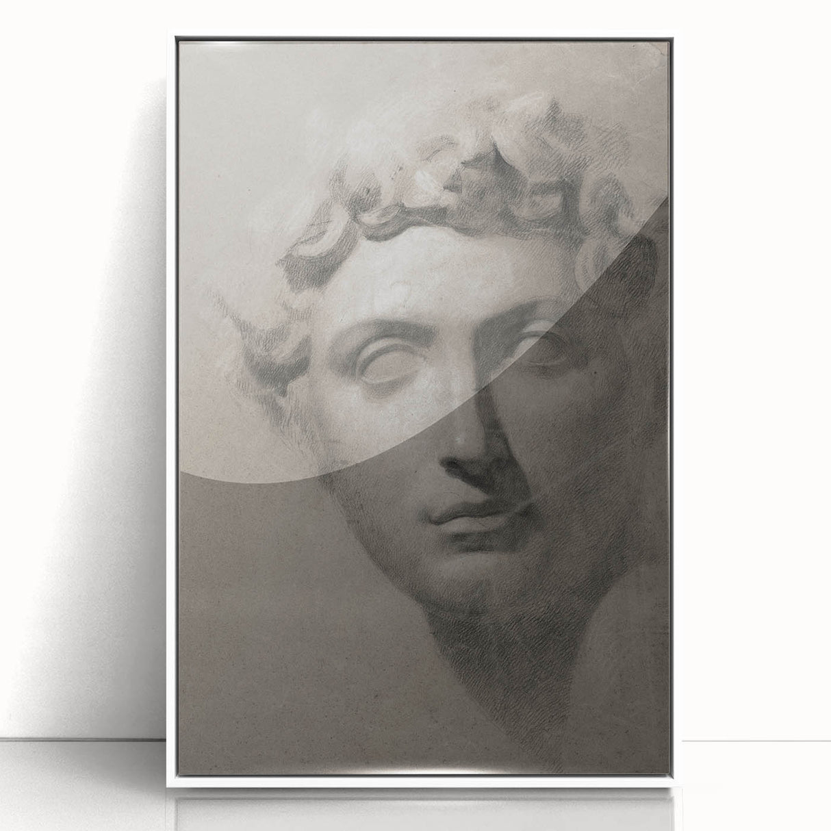 Vintage Grunge Bust Illustration - Distressed Classical Portrait Wall Art